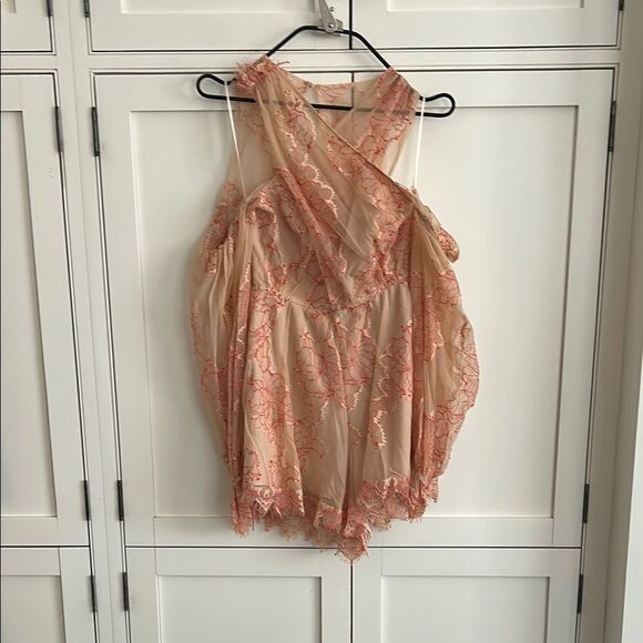 Alice McCall Peach Lace Playsuit - Picture 3 of 6